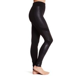 Spanx Moto Faux Leather Panel Leggings